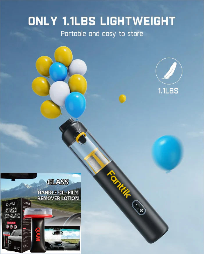 🔥Compact Mini Cordless Car Vacuum-Oil Film Remover