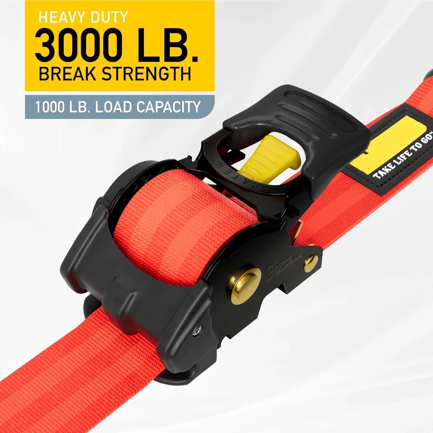 Heavy-Duty Retractable Ratchet Strap
