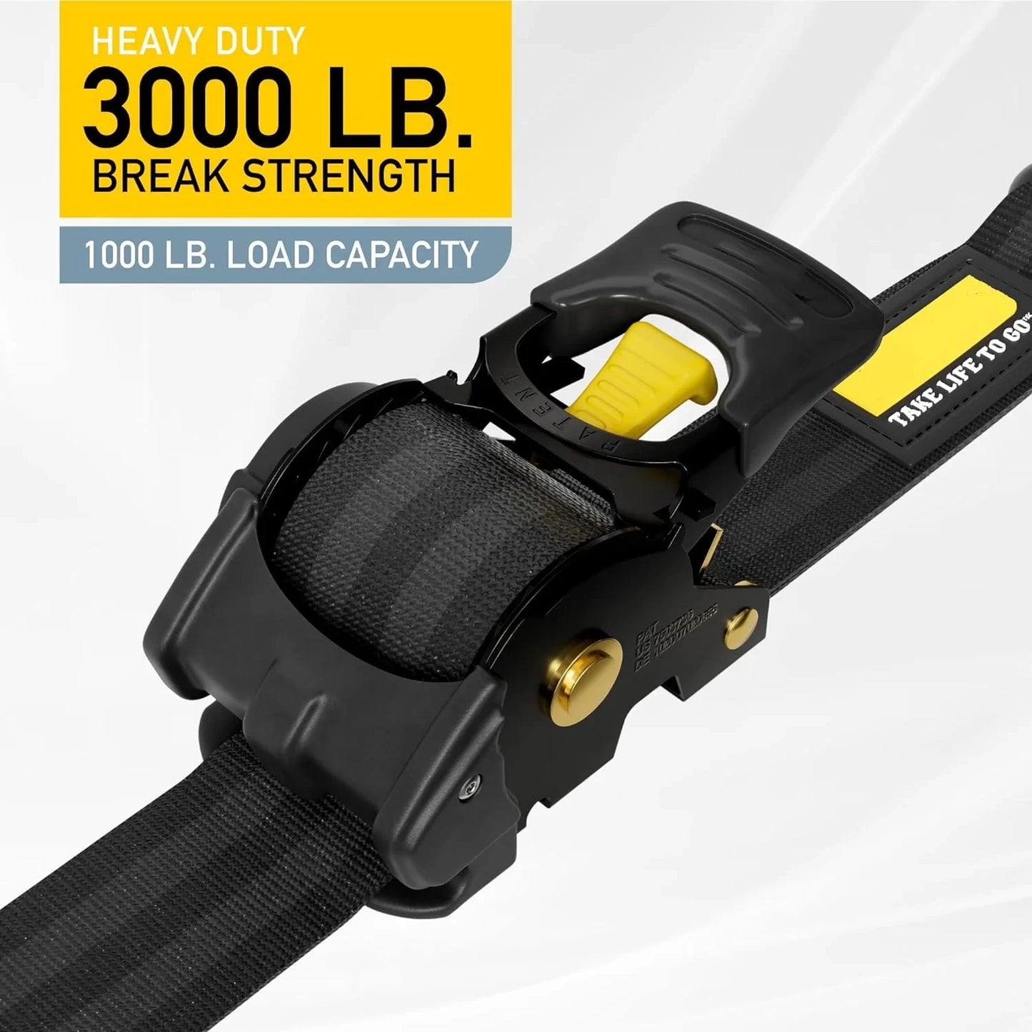 Heavy-Duty Retractable Ratchet Strap