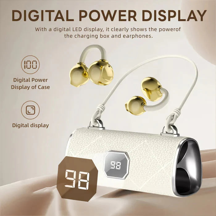 Fashionable Clip-On Wireless Headphones with Handbag