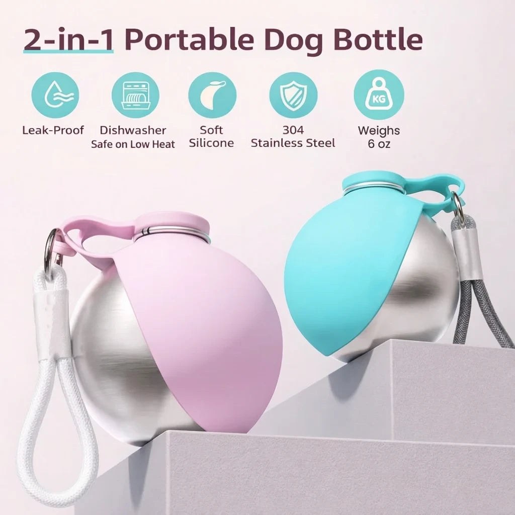 The 2-in-1 Dog Water Bottle & Bowl