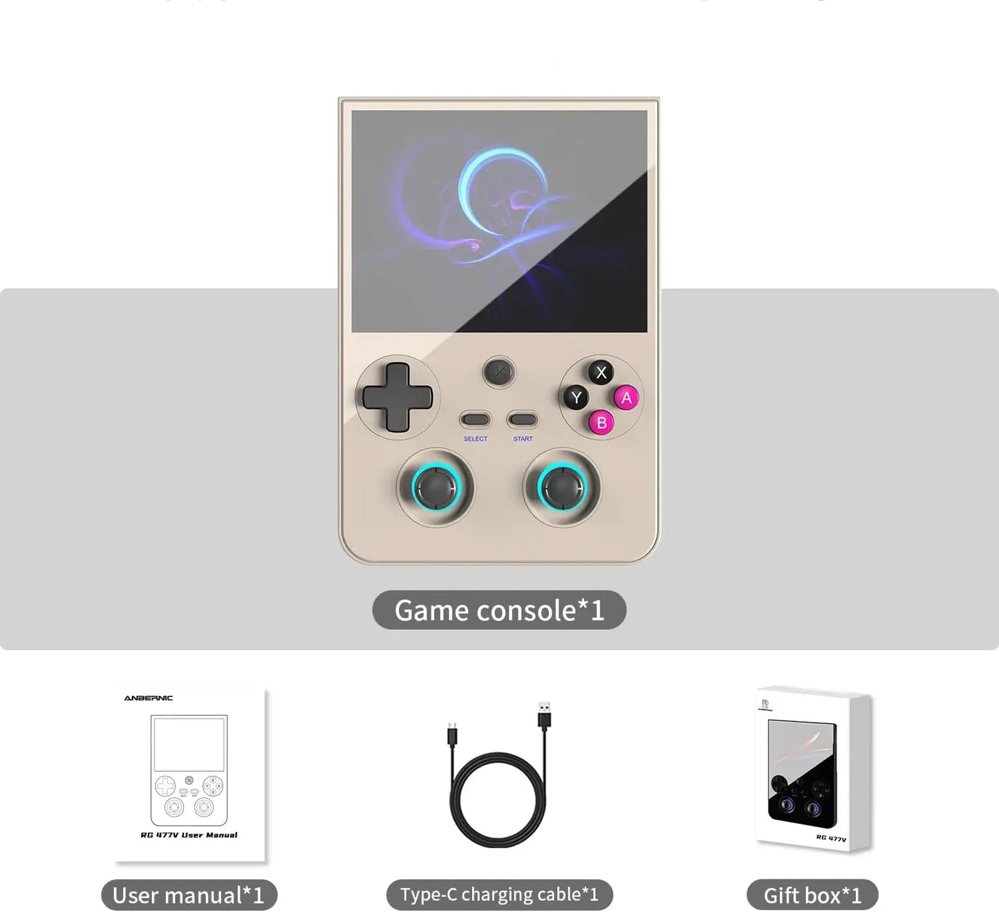 Snapdragon 8300 Processor Android 14 OS 4.7-inch Touchscreen Handheld Console Supports WiFi/Bluetooth Magnetic Levitation Joystick RGB Backlighting 5500mAh High-Capacity Battery