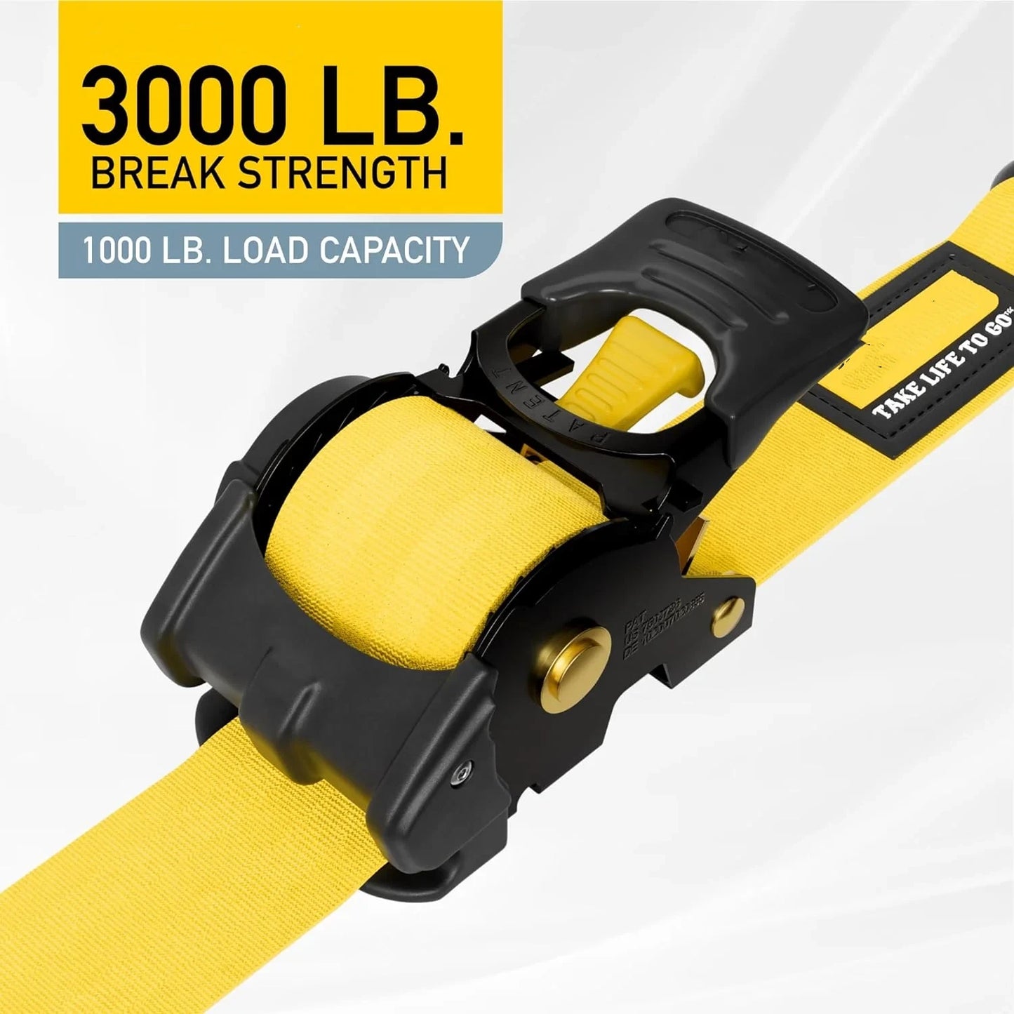 Heavy-Duty Retractable Ratchet Strap
