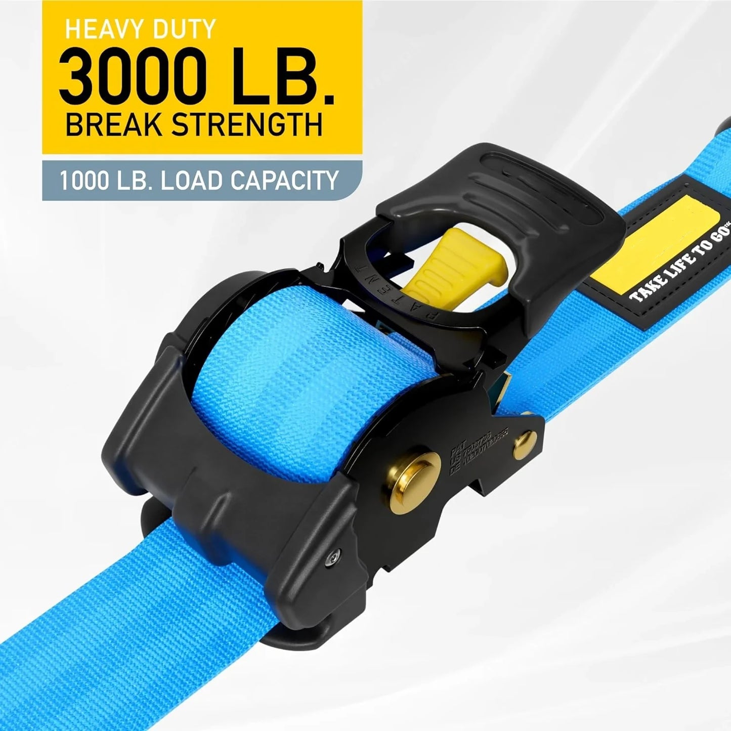 Heavy-Duty Retractable Ratchet Strap