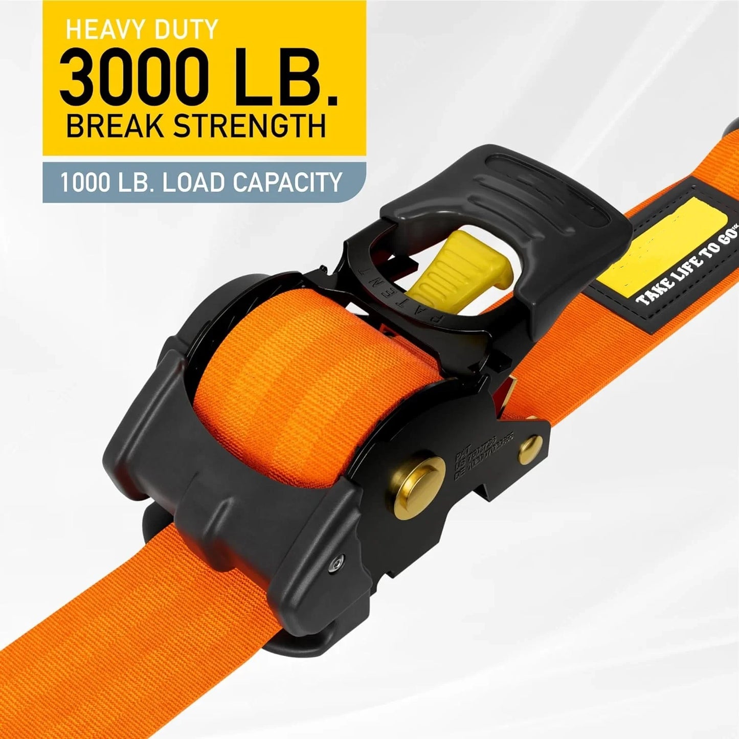 Heavy-Duty Retractable Ratchet Strap
