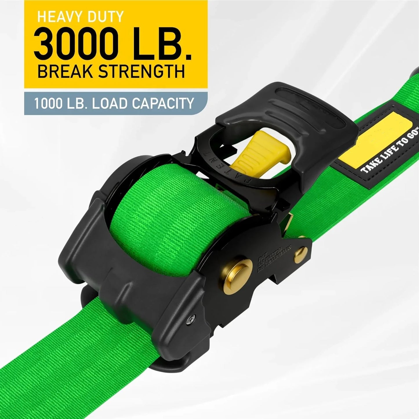 Heavy-Duty Retractable Ratchet Strap