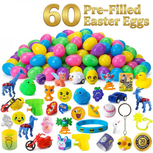 🐣 Prefilled Easter Eggs with Toys – Ultimate Kids Easter Hunt Set